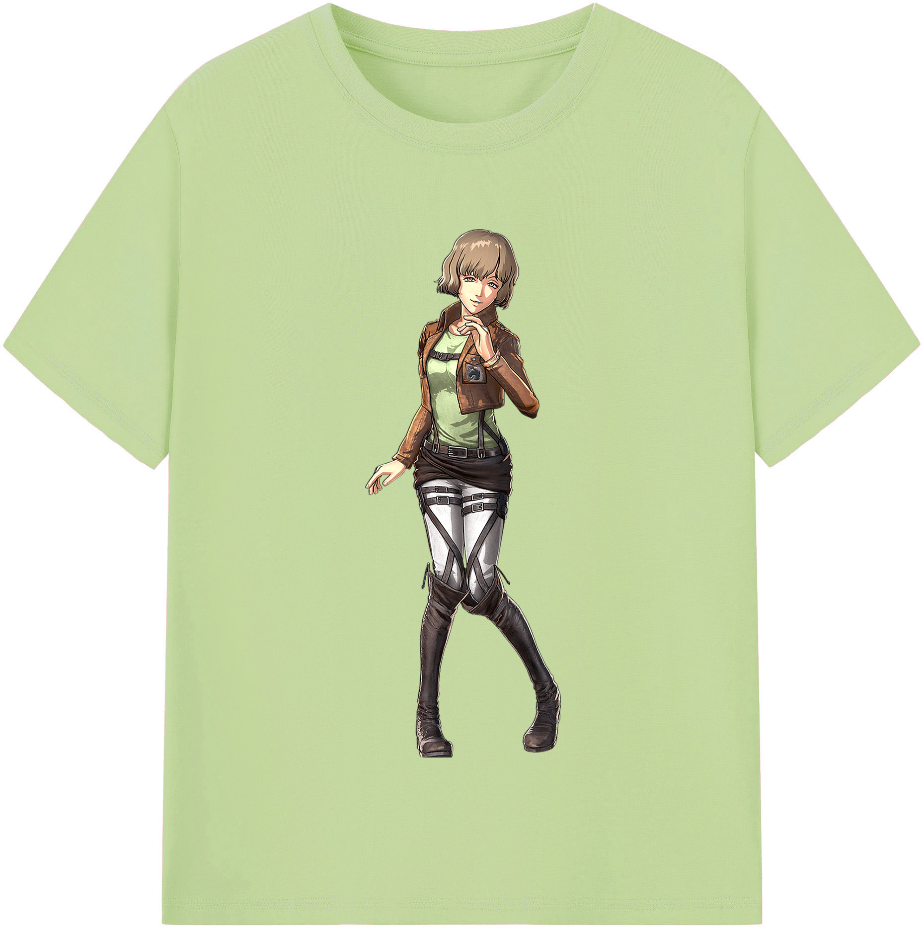 （画像用） 進撃の巨人 ヒツチ Attack on Titan Hitch 綿100％半袖Tシャツ（フロントプリント）